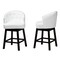 Baxton Studio Theron MidCentury  White Faux Leather  Espresso Brown Finished Wood Swivel Counter Stool Set 2PC 225-2PC-12971-ZORO - alternate 7
